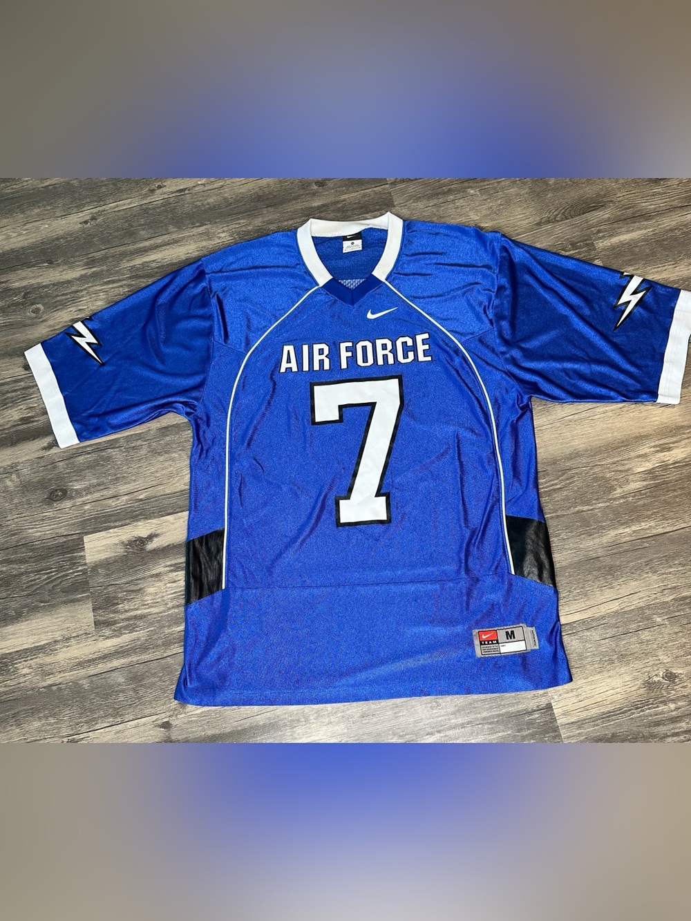 Nike Team Air Force Falcons #7 Football Jersey Blue NCAA Mens Medium